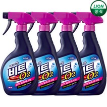 비트 lion O2 얼룩 제거제 500ml 4개, 비트 O2 얼룩 제거제 500ml 4개