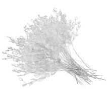 크리스탈 아크릴 비드 드롭 15cm 화이트 인공 50 개, White, White