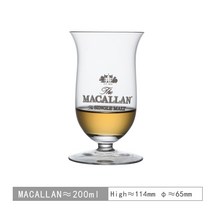 MACALLAN 맥켈란 싱글몰트 쇼트레그 핸드메이드 크리스탈 위스키 테이스팅 글라스 200ml, 6개
