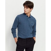 [헤지스 남성] [21FW] WHTS1D431B5 populet블루 퍼피자수 면혼방 긴팔카