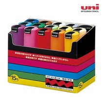 미쯔비시) 유니 포스카 POSCA 마카세트 1M 3M 5M 8K 7색 8색 12색 15색, 8K 15색