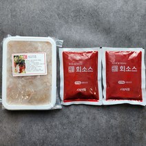 시원식품 가자미비빔회 2인분 풀세트 야채포함 비빔회소스 김가루 깨소금 참기름, 가자미회500g+회소스210g(2팩)