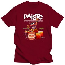 심벌즈 DMNTeestore Paiste 심벌즈 사운드 공 티셔츠 남성 풀 사이즈. 블랙, 07 redMen_04 XL