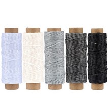 LMDZ 가죽 왁스 스레드 DIY 핸드 폴리에스터 스티칭 여러 가지 빛깔의 공예 수리 신발 바느질 5 피스, [02] Type 2, 02 Type 2