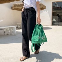 라이크 썸머 일자 블랙팬츠