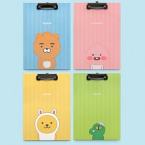 홈앤키즈 카카오프렌즈 리틀프렌즈 A4 클립보드 전표철 결재판 파일철 화일철 캐릭터 문구용품, 무지