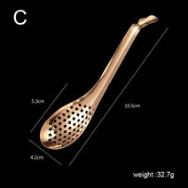 캐비어 스푼 스테인레스 스틸 소쿠리 주방 분자 요리 구멍 식기 달걀 노른자 도구, 03 C