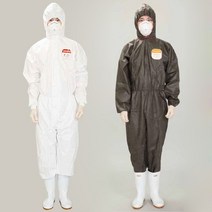 애니세이프 SF(코팅방수) J300 (XL 흰색 회색) 원피스 보호복 방역복