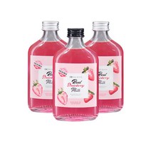 유리병 밀크티병 (A타입)웨이납작쥬스 200ml(A-W), 알루미늄 검정, 1개