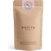 [캐로플] Movita 임산부 멀티비타민 - 임신 및 복부 수유중 리필파우치 평지방 전체 영양 비타민 과잉 유기 비건적 글루텐 프리 GMO 30일 이상, [01] 60개(1팩)