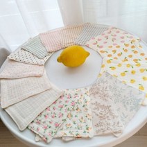 젬마정 티코스터 거즈 4중 홈카페 면 천 컵받침 제로웨이스트..., 선택:도트핑크, 단품