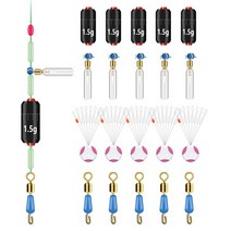 DNDYUJU 20 개/몫 리드 싱커 낚시 액세서리 세트 헤드 무게 공간 콩 커넥터 1.5g-4.0g 태클, Set 1.5g