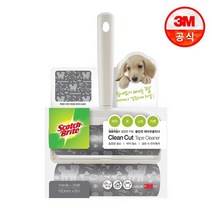 3M 대형 클린컷 테이프클리너 핸들 1개 + 리필 2개 ㅣ강아지팩, 없음
