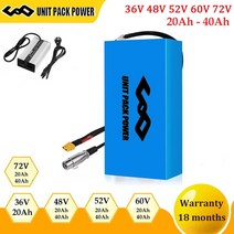 전동킥보드배터리 48V 60V 72V 40Ah Ebike 배터리 팩 52V 36V 20AH 전기 자전거 Escooter 8650 350W 500W 750W 000W 1 800W 2, 호주, 72V20AH 50A 0-2800W, 1개