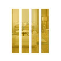 세라믹사이딩 메탈사이닝 아트월 허리 라인 아크릴 3d 미러 벽 스티커 거실 간단한 천장 배경 스트립 침실, 03 금_03 L   5 x 30cm
