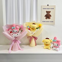 산리오 인형 킨더조이 꽃다발 유치원 졸업식, 핑크