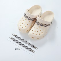 크록 자비츠 장식 악세사리 참 세트1Pcs 악어 신발 매력 골드 실버 블 링 다채로운 체인 구두 DIY 장식