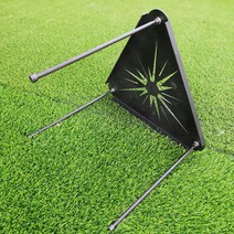 화로테이블 간단한 삼각 캠핑 랙 서브 테이블, 흑철원색표면 350*350*300mm