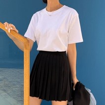여성 데일리 여름 반팔티 티셔츠 비키 라운드