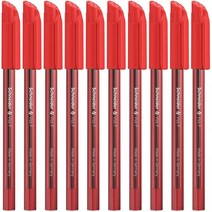 일본직발송 3. 슈나이더(SCHNEIDER) 슈나이더 SCHNEIDER 볼펜 비즈 VIZZ 펜촉:F (세자) 레드 1상자 10개, One Size, One Color