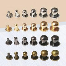 솔트레지 솔트리지 나사 4 5 6 8mm 4color [가죽공예 부자재 단, 4mm 실버