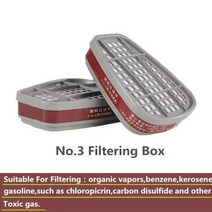 비재호흡마스크 3 인터페이스 6800 마스크 조합 6001SJL 필터 5N11 필터면501, 없음, No. 3 filter box2pcs