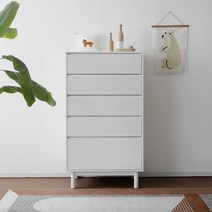 [코코엣지] B형 5단서랍장 블랑화이트 800, 단품