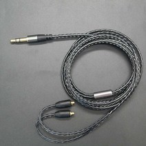 Shure SE315/535/846 UE900 용 MMCX 케이블 Westone W10/W20/W30 AM PRO10/AM 교체 이어폰, 04 Black