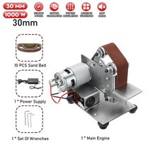 벨트샌더 110V-220V 다기능 데스크탑 수직 소형 미니 전기 벨트 기계 DIY 연마 고정 앵글 그라인더, 04 WHITE, 01 WHITE
