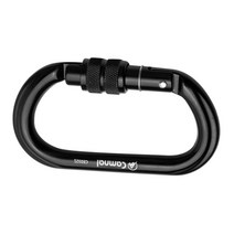 등강기 하강기 암벽등반 카라비너 ​​스크류, 검은색 스크루게이트