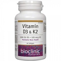 Bioclinic Naturals 비타민 D3 & K2 60 젤