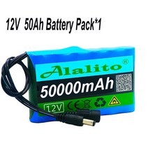 휴대용 충전식 슈퍼 리튬 이온 배터리 팩 CCTV 캠 모니터 충전기 포함 신제품 용량 DC 12.6V 30Ah 50, 01 WHITE, 02 파란