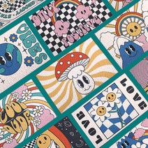 레트로스마일 더스트 코일 매트 현관 발코니 베란다, retro-0010