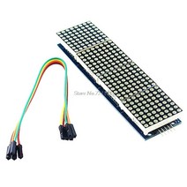 해외 MAX7219 4 in 1 LED 디스플레이 도트 매트릭스 마이크로 컨트롤러 MCU 제어 모듈 5P 라인 드롭쉽 PR, red, One Size