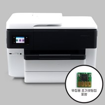 HP 오피스젯프로 7740 잉크젯 A3 복합기 팩스 양면인쇄, 7740(기본잉크 헤드포함) + 무칩(초기화용 칩포함)