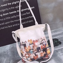 낭만라운지 이야옹 크로스 에코백