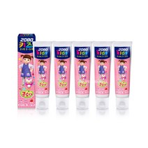 애경 2080 키즈치약 딸기 3~5세 유아치약, 75g, 5개