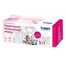 BWT 6팩 긴 수명 Mg2+ 정수 필터용 카트리지 120리터 용량, 6 Count (Pack of 1)