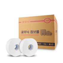 선우 제지 꽃무늬 점보롤 300x 16롤 착한 화장지 2겹 업소용 롤화장지 화장실, 꽃무늬 점보롤화장지300