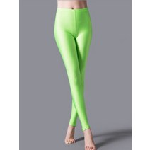 트레이닝 여성 반짝이 팬츠 레깅스 솔리드 캔디 컬러 형광 스판덱스 신축성 캐주얼 바지 시니