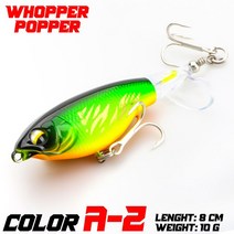 빅 베이트 루어 Kmer-6.5cm/8cmTopter Whopper 포퍼 낚시 미끼 zinger 파이크 회전 꼬리 태클 크랭크 베, 02 A-2 8cm 10g