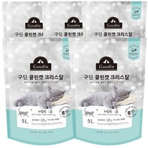 구딘 클린캣 크리스탈 고양이모래 레몬향, 5L, 5개