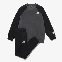 (국내매장판)노스페이스 키즈 플리스 데일리 크루 세트 NT7TN50S