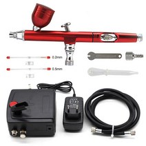 네일 에어브러쉬 용품 케어 컴프레서가있는 단일 에어 브러시 또는 0.3mm 에어로 그래프 여성용 청소 도구 벽 메이크업 모델 도구, 5.wd-SET8-EUorUS