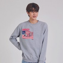 키밍 America 아메리칸 국기 맨투맨 후드
