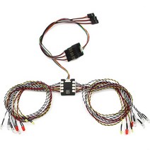 복합판넬 인테리어루바 RC 크롤러 자동차용 전방 및 후방 램프 그룹 방향 지시등 16 LED 조명 시스템 Traxx, 01 16 LED light