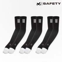 밀레 세이프가드쿨토시 3개 세트 여름 심리스 손등형, 블랙
