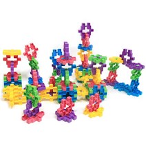 양면활용 소프트 십자 블럭놀이 세트 응용력발달 조립