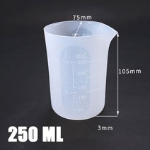 레진아트재료 키트 세트 몰드 100ML-750ML 실리콘 측정 컵 분할 컵 DIY 에폭시 수지 보석 액세서리 만들기 도구122684, 250ML NEW