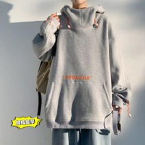 맨즈스트 빅사이즈 4XL 5XL 오버핏 기모 벨벳 후드 티셔츠 KJ